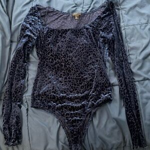 Blue cheetah bodysuit